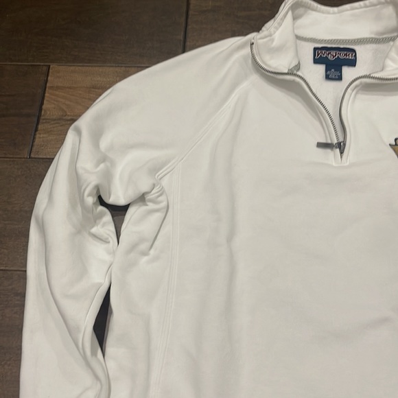 Jansport Notre Dame Quarter Zip White Sweater - size XL - Great Preowned - Picture 3 of 9
